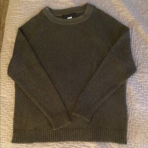 Classic Olive Crew Neck Sweater